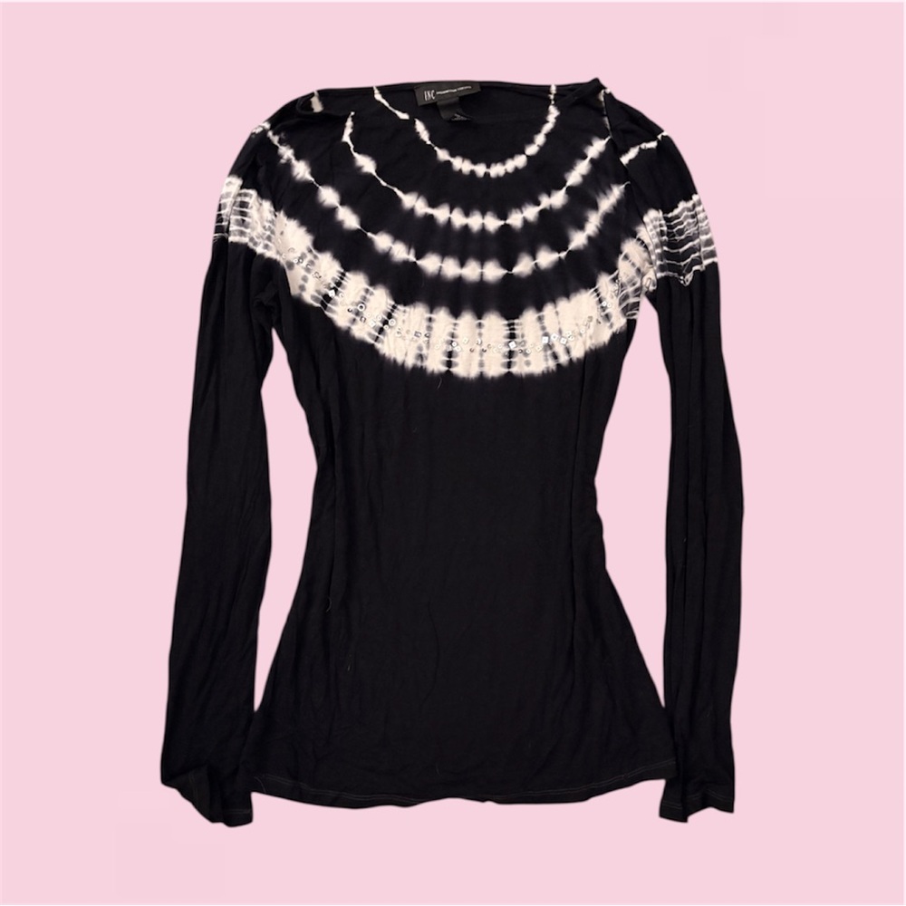 INC Y2K Long-Sleeve Sequined Top- Size M